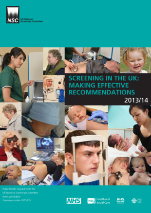 Cover of 'Screening in the UK: Making Effective Recommendations' 2013/14.