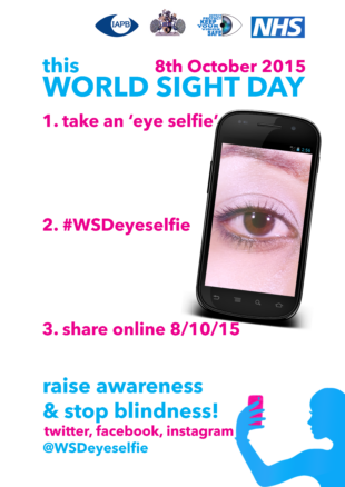 A flyer advertising World Sight Day on 8 October 2015.