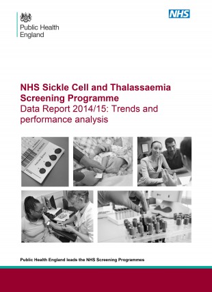 Cover of NHS Sickle Cell and Thalassaemia Screening Programme data report 2014/15.