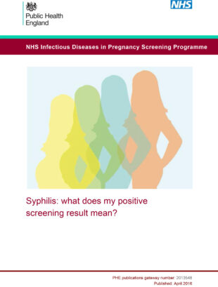 'Syphilis: what does my positive screening result mean?' leaflet.