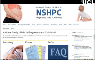 The homepage of the NSHPC study of HIV