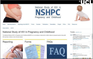 The homepage of the NSHPC study of HIV