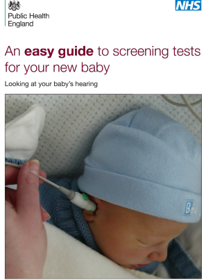 The front cover of the newborn hearing screening programme easy guide