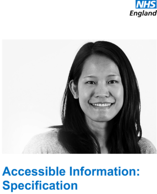 The accessible information specification document cover