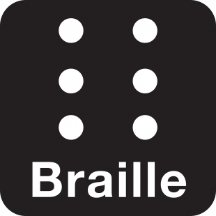 The braille logo