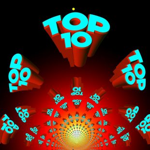 A geometric image with the words 'Top 10' repeated.