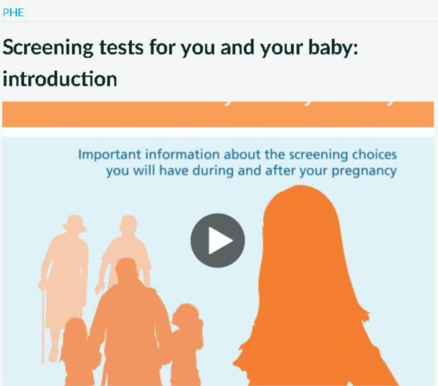 One of the new audio sections of the Screening tests for you and your baby booklet that are now available