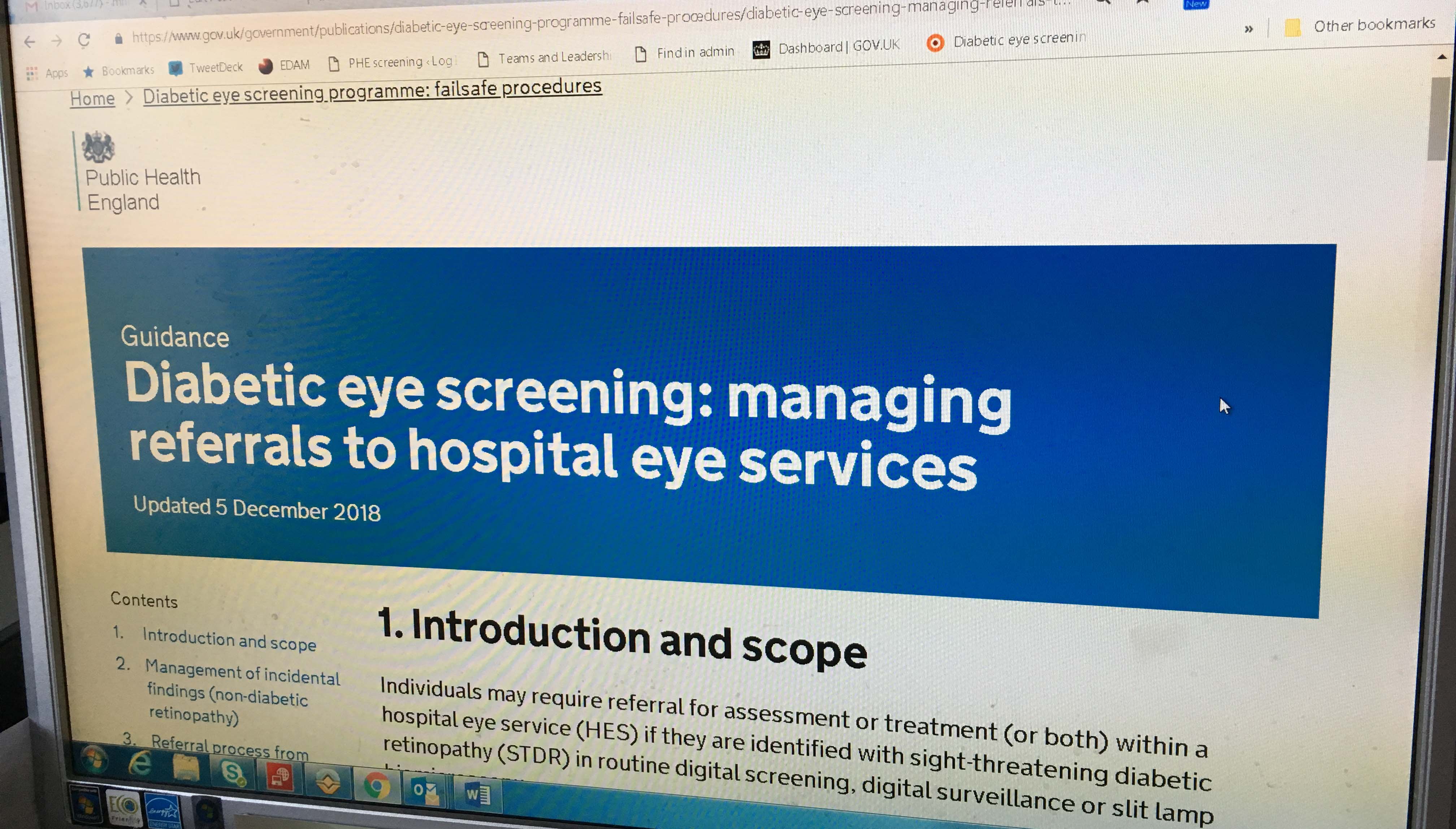 Have Your Say On Updated Guidance For Managing Diabetic Eye Screening Referrals Phe Screening 