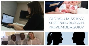 An infographic shows a collection of images from 4 blogs and the words 'did you miss any of our screening blogs in November 2018'.