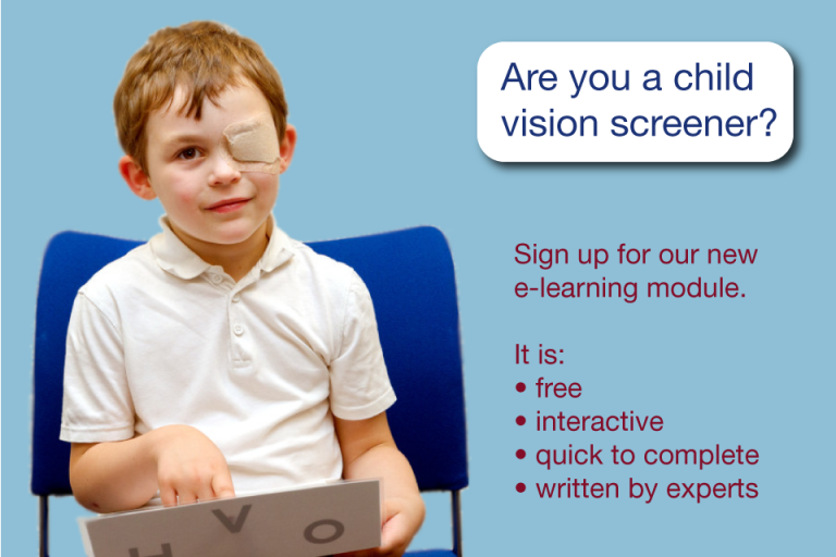 New training for child school vision screeners – PHE Screening