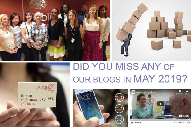 An infographic showing five photos from five different blogs published in May 2019. Words say Did you miss any of our blogs in May 2019?