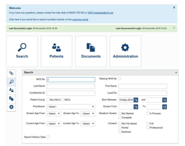 A screenshot of the S4N database with the word 'welcome' at the top.