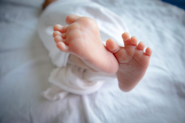 soles of feet of baby