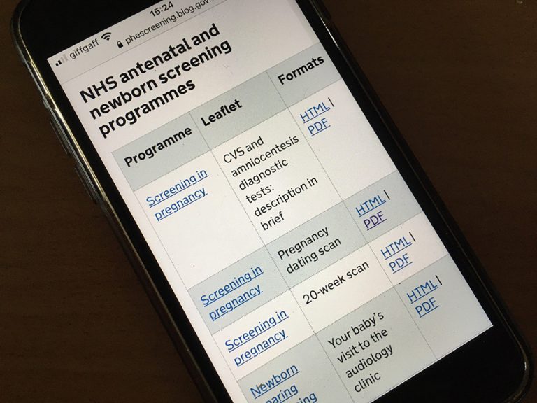 New Printable Versions Of Some NHS Antenatal And Newborn Screening ...